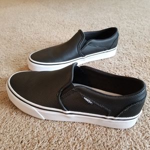 Womens Size 9 Black Leather VANS